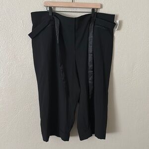 Cato Plus Size Women’s Capri Length Wide Leg Dress Pant, 26W, Black